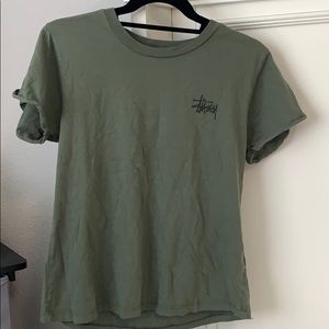 Olive green Stussy shirt